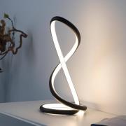 Paul Neuhaus LED-bordslampa Twist, svart, höjd 42 cm