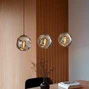 Lindby taklampa Valentina, E14, 3-ljus, rökgrå, glas