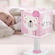Dalber Barnbordslampa Baby Jungle, rosa, G4, bredd 14 cm