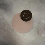 Knikerboker LED-vägglampa DoppioZero, rosa/brun, Ø 30 cm