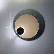 Knikerboker LED-vägglampa Pois, krämfärgad, Ø 25 cm, dimbar