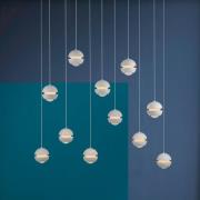 SCHÖNER WOHNEN LED-hänglampa Lini vit 11 lampor lång, 3 000 K