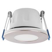 MEGAMAN LED-inbyggnadsspot Tego Slim, 4 000 K, nickel, IP65, 1-pack