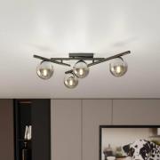 EMIBIG LIGHTING Taklampa Smart, svart/grafit, 4 lampor