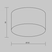 Maytoni LED-utomhustaklampa Zon, vit, Ø 12 cm, 3 000 K, metall