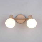 Reality Leuchten Taklampa Boba, 2 lampor, beige, E14, metall