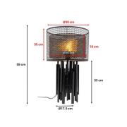 KARE bordslampa Coachella Glam, svart/guld, 59 cm, E27