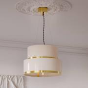 By Rydéns By Rydens pendellampa Marcel, mässing/vit, Ø 50 cm