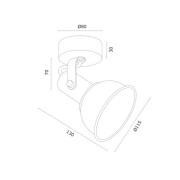 Argon Vägglampa Trogir, beige, Ø 11,5 cm, metall