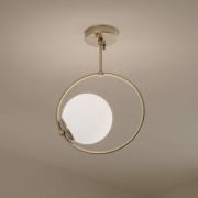 Opviq Taklampa Dolunay, Ø 26 cm, guldfärgad, glas, E27