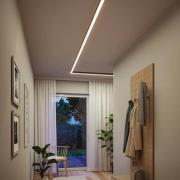 Paulmann LED-ljuslist Linion, svart, 90° hörn, 3 000 K