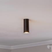 EMIBIG LIGHTING Takspotlight Tecno 1S, stål, GU10, höjd 15 cm, svart