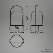 Briloner LED-batteridriven bordslampa ASA BIG, antracit/brun Höjd 24 c...