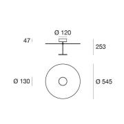 Linea Light LED-taklampa Stilo_S, vit, Ø 55 cm