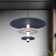 Viokef LED-hänglampa Azul, höjd 31 cm, blå/grå/svart/, filt