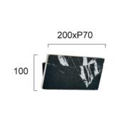 Viokef LED-vägglampa Selena, bredd 20 cm, svart, konstgjord sten