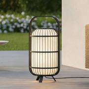 Lucande terrasslampa Basket, svart, 64 cm, IP44