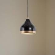 Opviq Hänglampa Yildo, 1 lampa, svart/guld, metall, Ø 17 cm