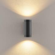 Deko-Light Utomhusvägglampa ShoreLine Pro Round up/down, mörkgrå, GU10