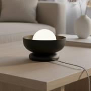 EMIBIG LIGHTING Bordslampa Ozzy LN1, svart, stål/glas, höjd 13 cm, G9