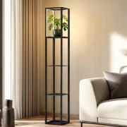 Lindby LED-golvlampa Birta, stående, hylla, höjd 155 cm