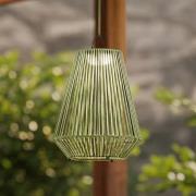 Lindby LED-solcellslampa Austas, grön, Ø 32 cm, USB, IP54