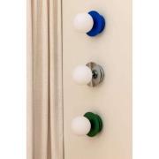 Globen Lighting Vägglampa ART DECO, krom/vit Ø 16 cm IP44