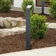 Trio Lighting LED-sensorväglampa PEARL, höjd 50 cm, antracitgrå metall...