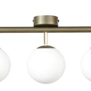 Domiluce Taklampa Drum, kaffe, glas, längd 80 cm, 5 lampor, G9