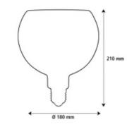 SEGULA LED Floating Filo svart G180 E27 5W 2 200 K dimbar