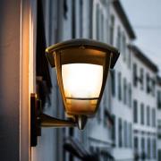 SEGULA Utomhusvägglampa Antique up, svart, aluminium, E27