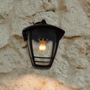 SEGULA Utomhusvägglampa Antique down, svart, aluminium, E27