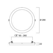 Sylvania LED-taklampa START 5in1, vit, Ø 29 cm, CCT, dimbar