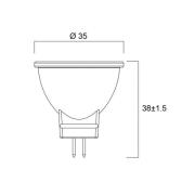 Sylvania LED-lampa RETRO, GU4 MR11, 4 W, 830, 345 lm, 36°