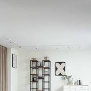 Lindby Skensystem 48V Lumaro, spot, 9 lampor, vit, Ø4cm, 13 cm