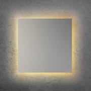 Escale LED-vägglampa BLADE Q, matt silver, 44 x 44 cm, metall, dimbar