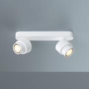 Escale LED-spotlight BRUSH, vit, 30 cm, 2 lampor, dimbar, 2 700 K