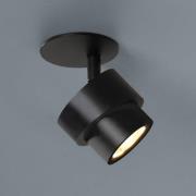 Escale LED-inbyggnadsspot BRUSH, svart, Ø 7 cm, metall, dimbar, 2 700 ...