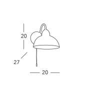 austrolux Kolarz vägglampa Nonna, Ø 20 cm, jordgubbar, slät kant