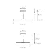 UMAGE LED-hänglampa Asteria Plus Medium svart Ø 43 cm CCT