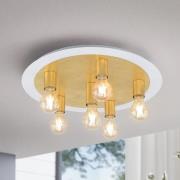 EGLO LED-taklampa Passano 6 lampor guld