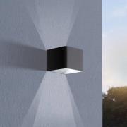 EGLO LED-utomhusvägglampa Doninni 1, svart, bredd 13 cm, 2 lampor.