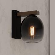 EGLO Filago vägglampa 1 lampa av rökt glas