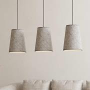 EGLO Pendellampa Alsager med tre filtskärmar