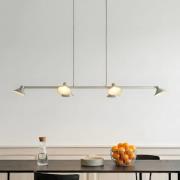 Lucande LED-hänglampa Steve, aluminium, 113 cm, 6 lampor, dimbar