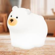 FH Lighting LED-batterilampa Knut, vit, längd 12 cm, silikon