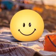 FH Lighting LED-batterilampa Smiley, gul, Ø 13 cm, silikon