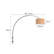 Steinhauer Vägglampa Sparkled Light, svart/brun, höjd 240 cm, kork