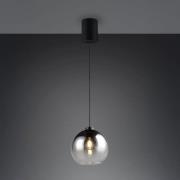 Reality Leuchten Hänglampa Liora, rökgrå, Ø 25 cm, glas, E27