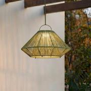 Lindby LED-solcellslampa för upphängning, Austas, grön, Ø 50 cm, USB, ...